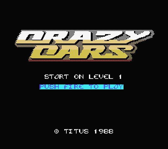 Crazy Cars title screen for MSX